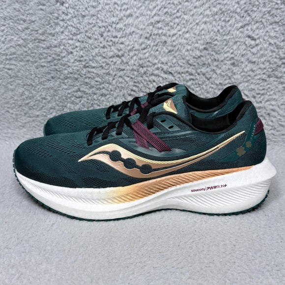 Saucony Triumph 20 Shamrock Womens Size 11 Running Shoes Sneakers Green - Picture 3 of 11